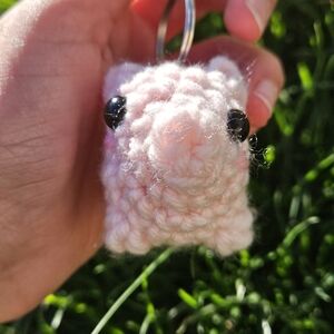 Crochet Pig Keychain